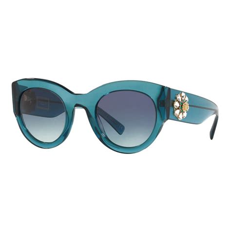 sunglasses versace blue|Versace sunglasses with rhinestones.